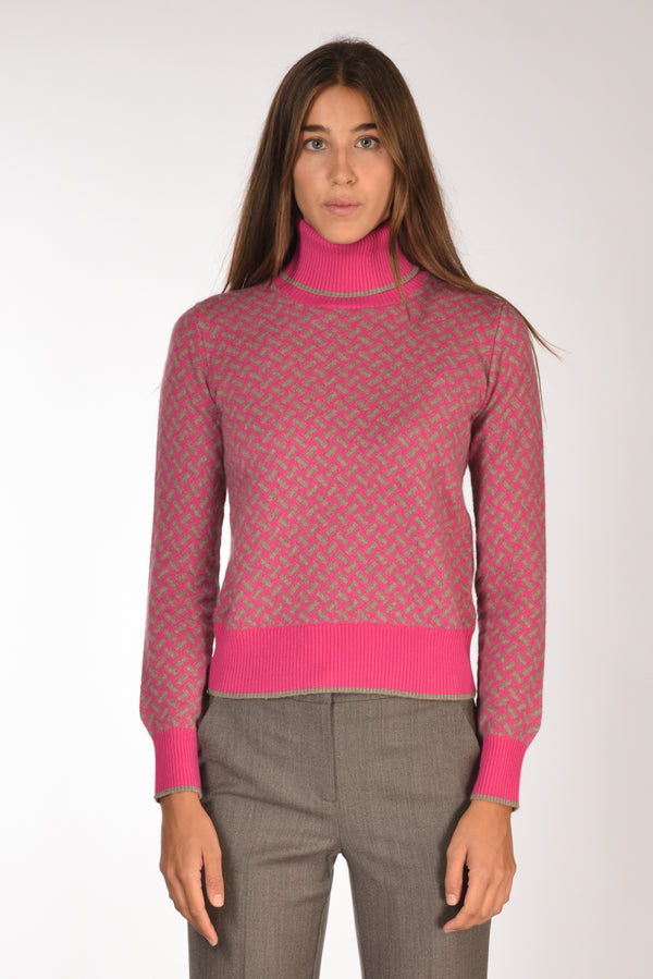 Drumohr Maglia Biscottino Fucsia/beige Donna-2