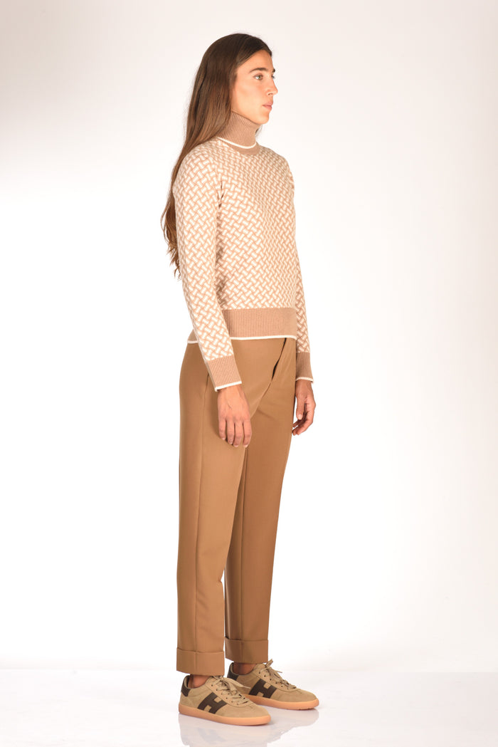 Drumohr Maglia Biscottino Beige Scuro/beige Chiaro Donna - 4