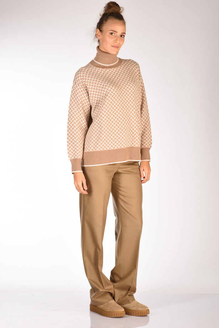 Drumohr Maglia Biscottino Beige Scuro/beige Chiaro Donna - 4