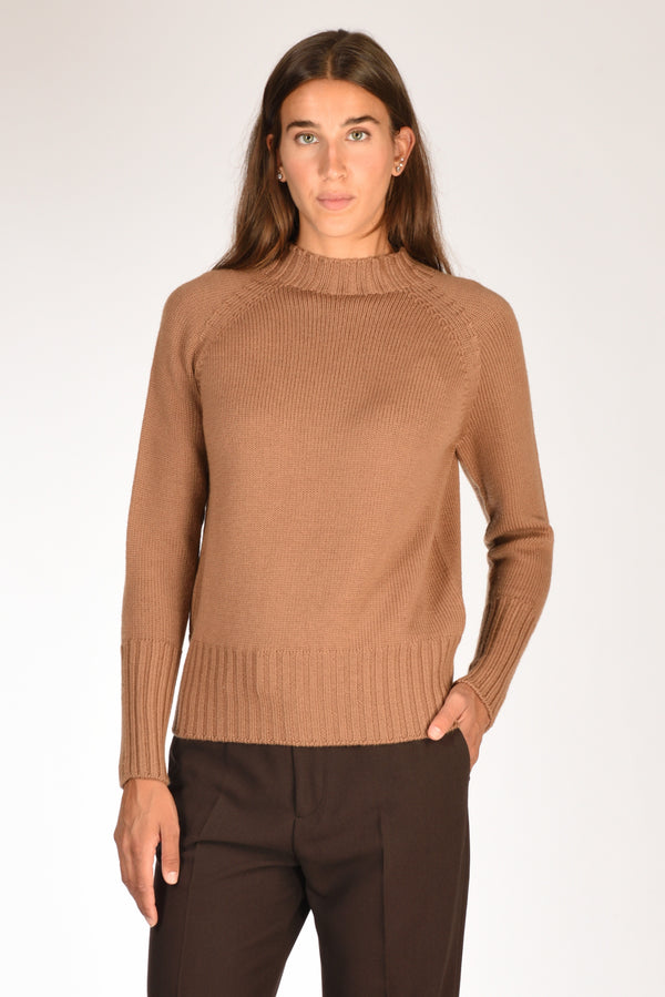 Drumohr Maglia Girocollo Beige Cammello Donna