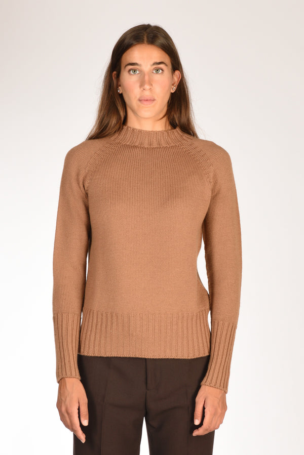 Drumohr Maglia Girocollo Beige Cammello Donna-2