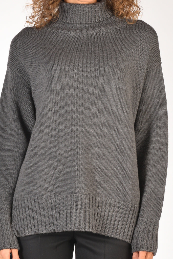 Drumohr Maglia Dolcevita Grigio Asfalto Donna - 3