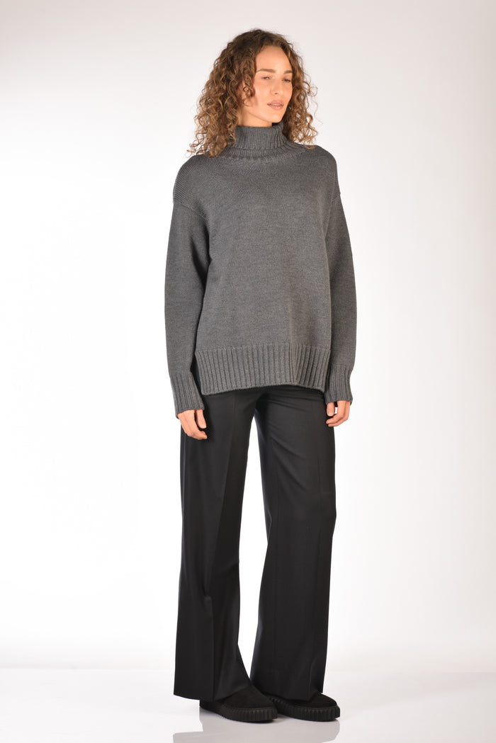 Drumohr Maglia Dolcevita Grigio Asfalto Donna - 4