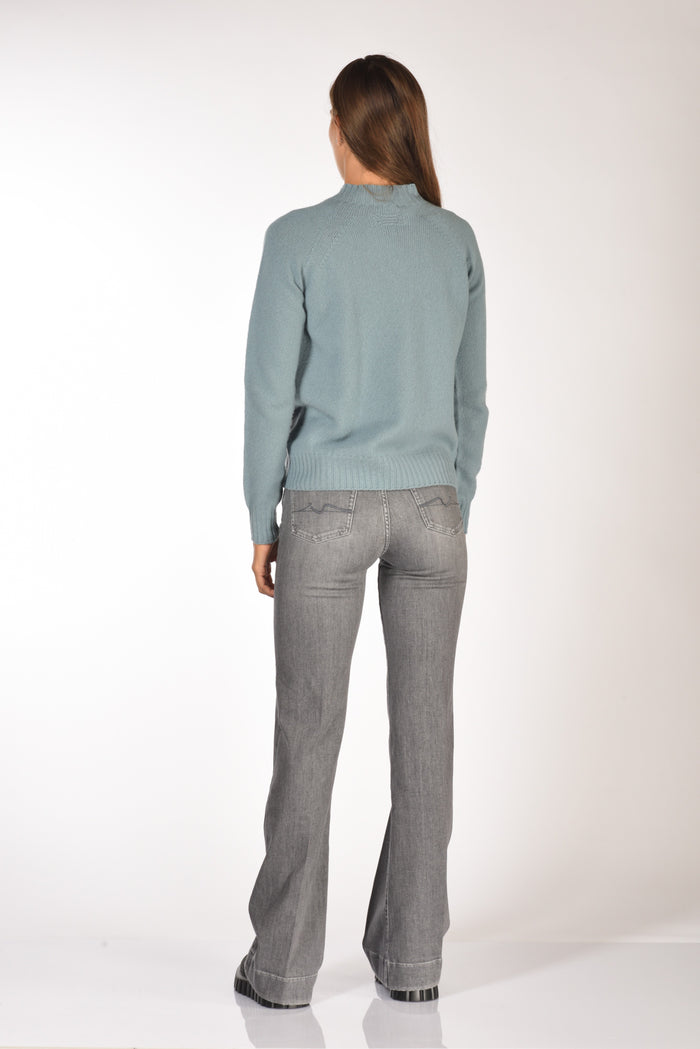 Drumohr Maglia Girocollo Azzurro Donna - 5