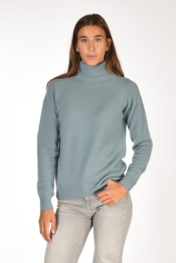 Drumohr Maglia Dolcevita Azzurro Donna