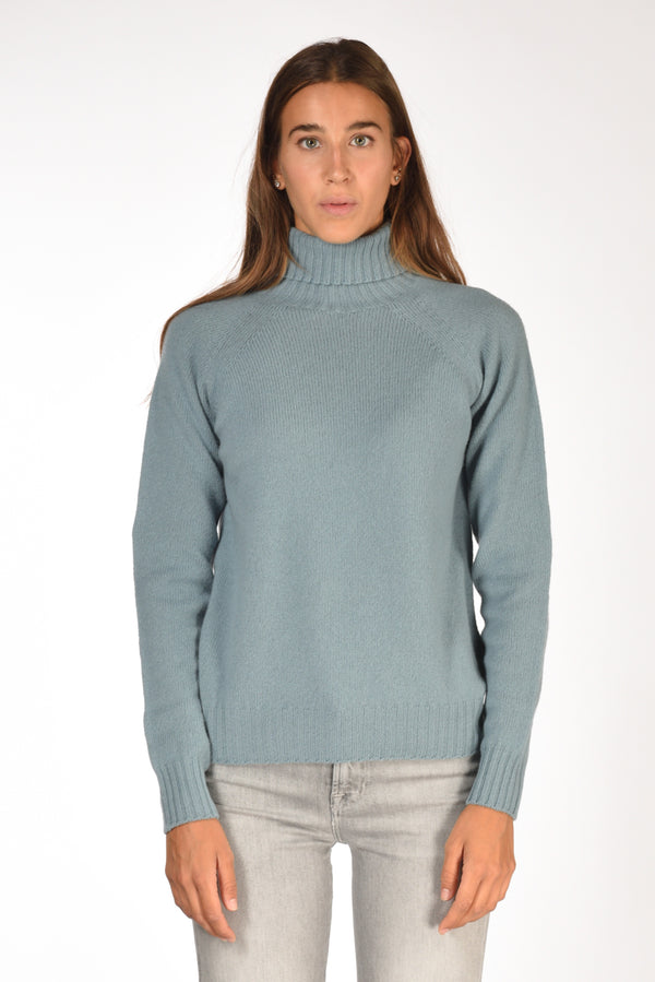 Drumohr Maglia Dolcevita Azzurro Donna-2