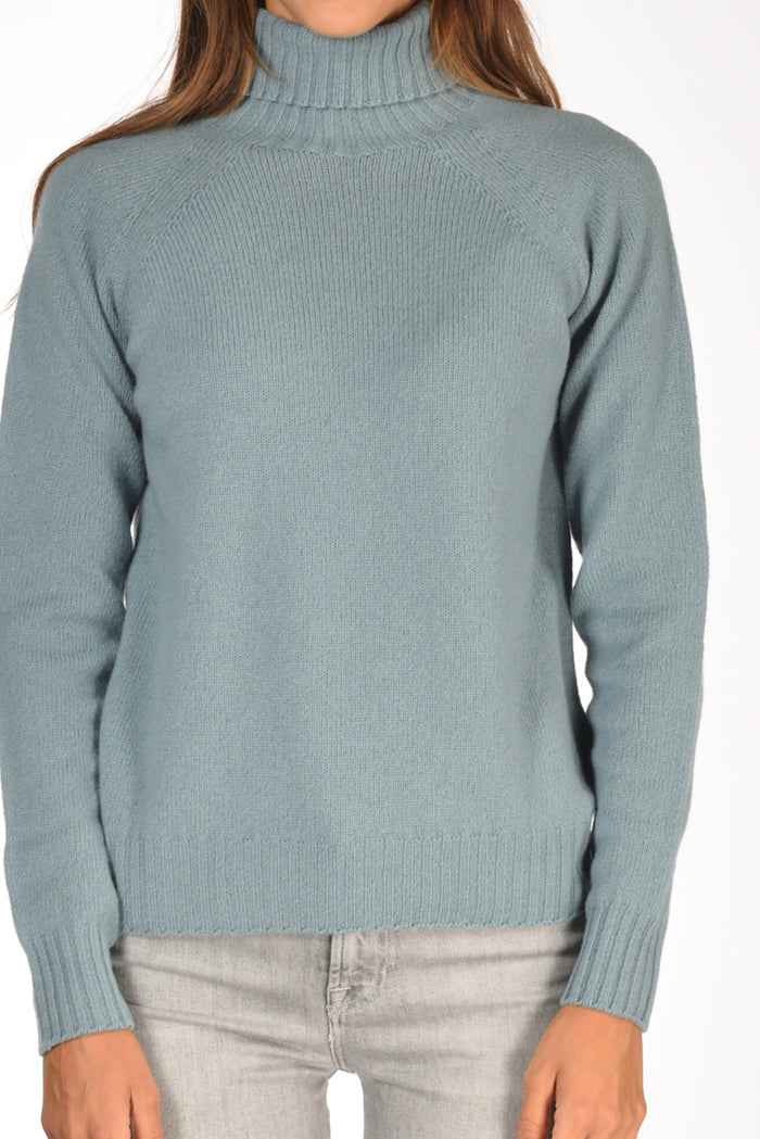 Drumohr Maglia Dolcevita Azzurro Donna - 3