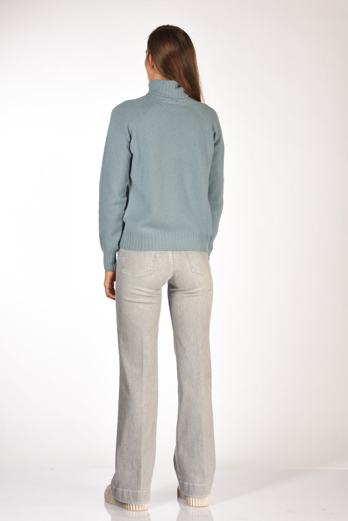 Drumohr Maglia Dolcevita Azzurro Donna - 5
