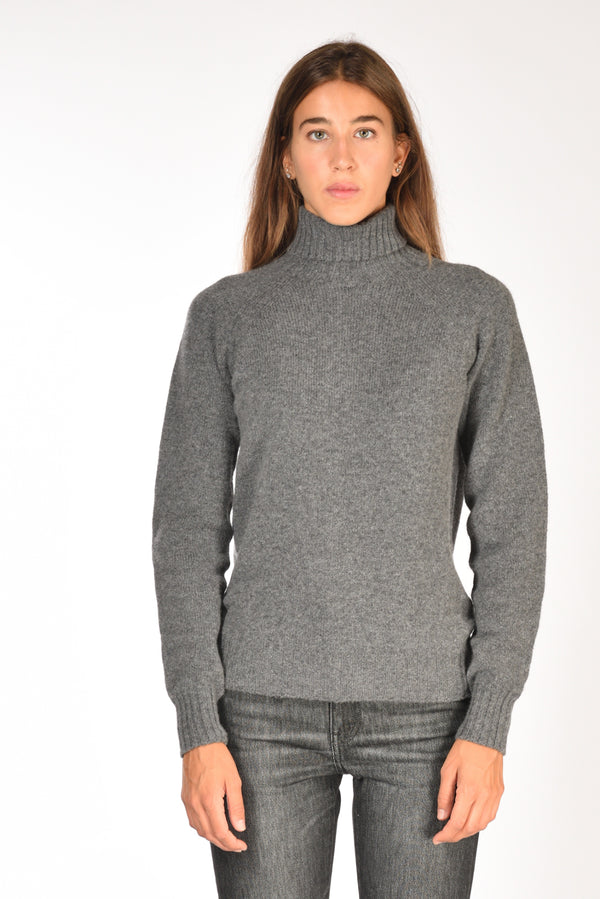 Drumohr Maglia Dolcevita Grigio Donna-2