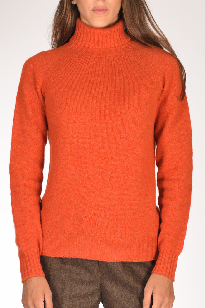 Drumohr Maglia Dolcevita Arancio Donna - 3