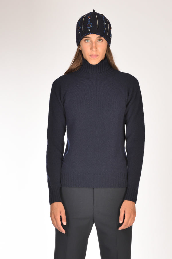 Drumohr Maglia Dolcevita Blu Donna-2
