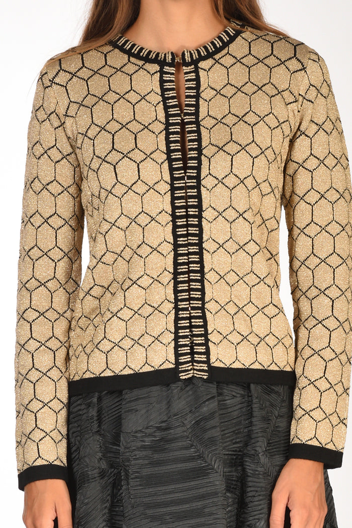 Malìparmi Maglia Cardigan Oro/nero Donna - 3