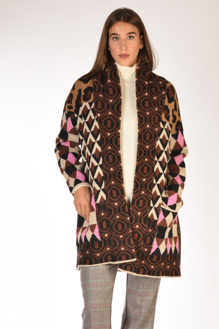 Malìparmi Maglia Cappotto Marrone/beige Donna - 1