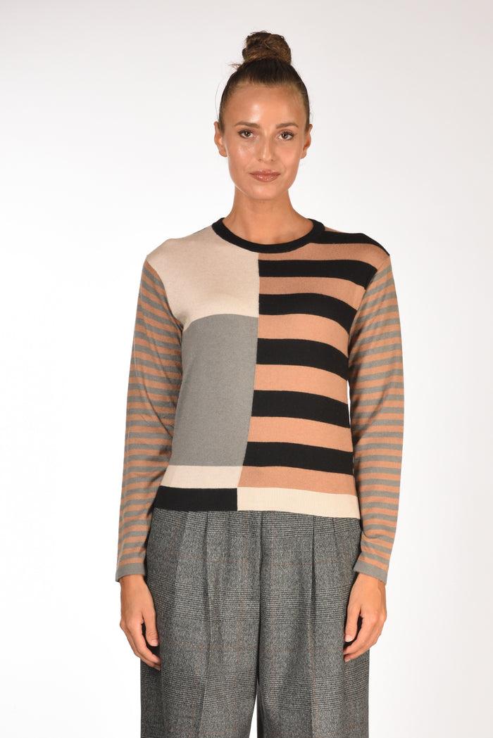 Malìparmi Maglia Girocollo Beige/nero/multicolore Donna - 2