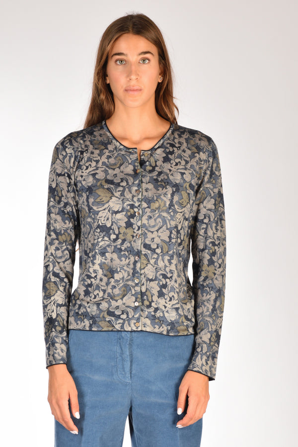 Malìparmi Cardigan Stampa Blu/beige Donna-2