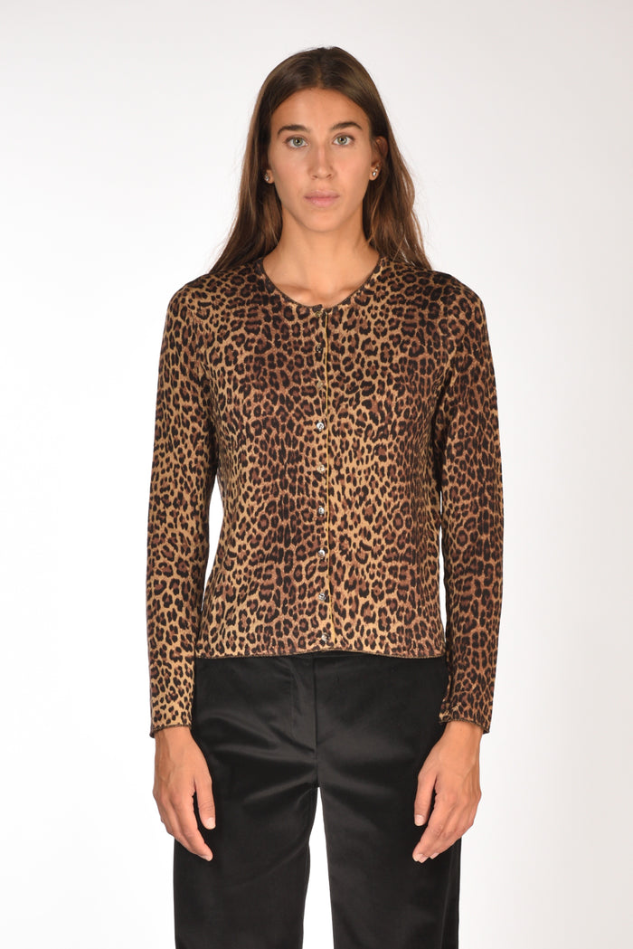 Malìparmi Cardigan Stampa Marrone/nero/beige Chiaro Donna - 2