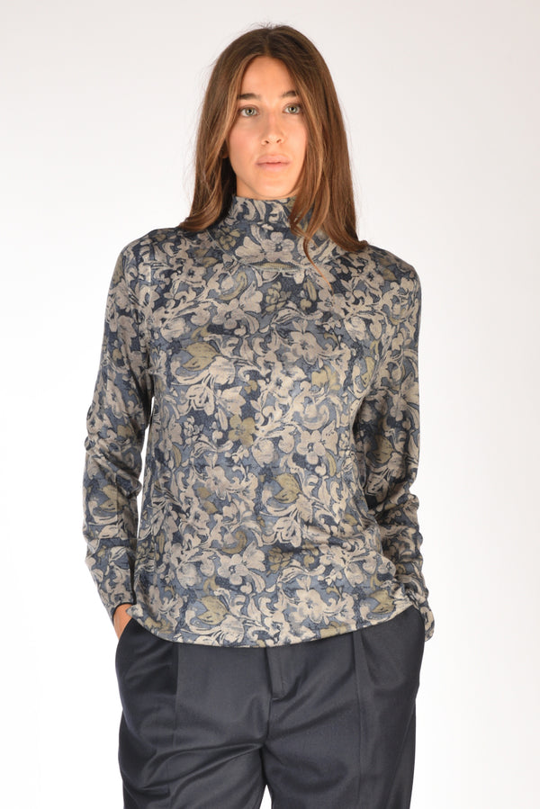 Malìparmi Maglia Stampata Blu/beige Donna