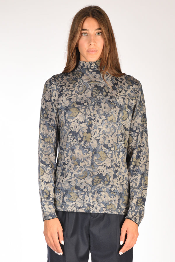 Malìparmi Maglia Stampata Blu/beige Donna-2