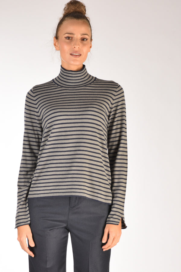 Malìparmi Maglia Rigata Blu/grigio Donna-2