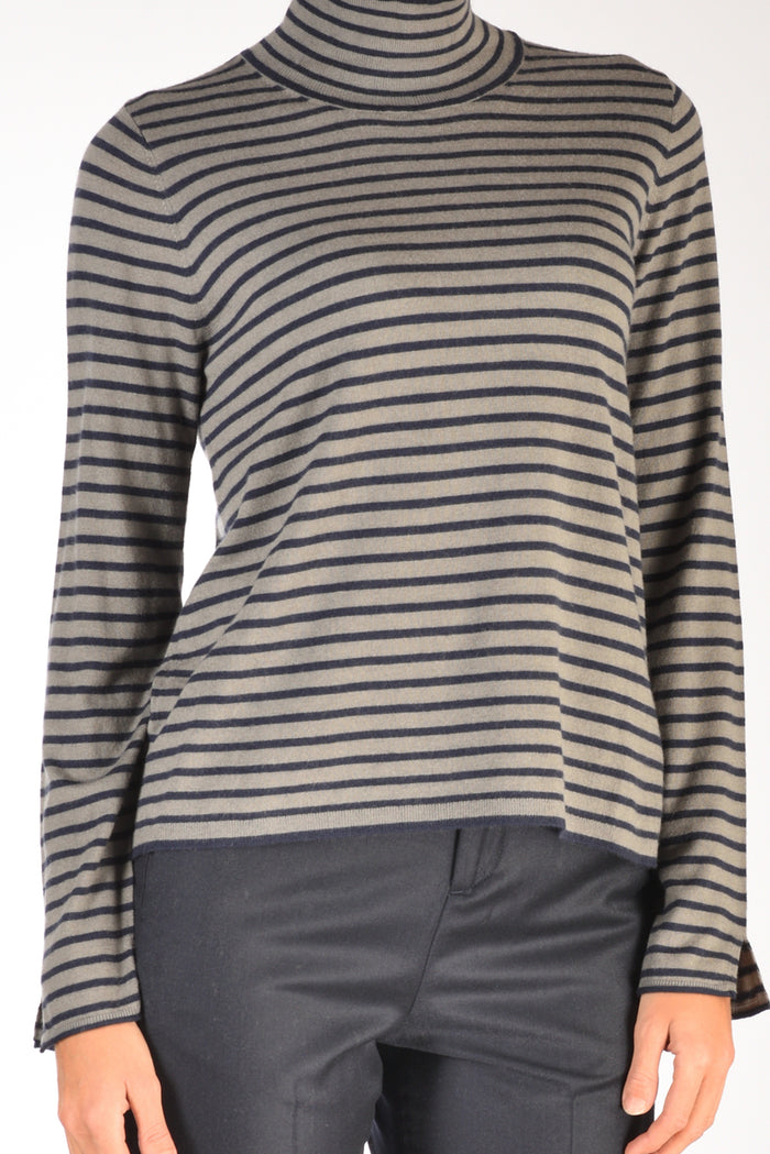 Malìparmi Maglia Rigata Blu/grigio Donna - 4