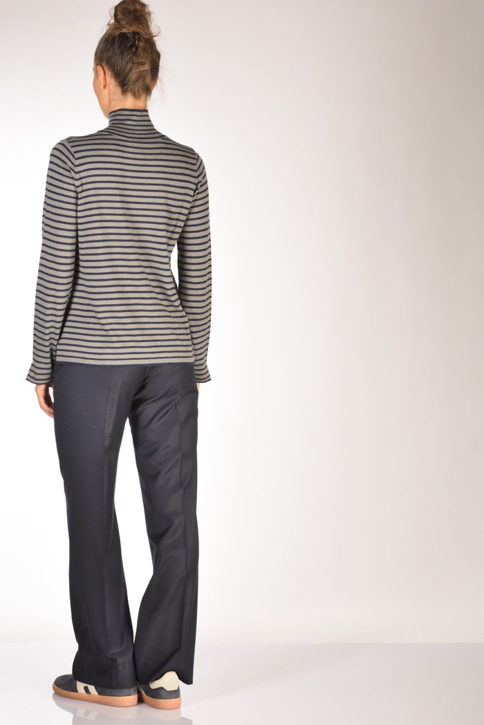 Malìparmi Maglia Rigata Blu/grigio Donna - 5