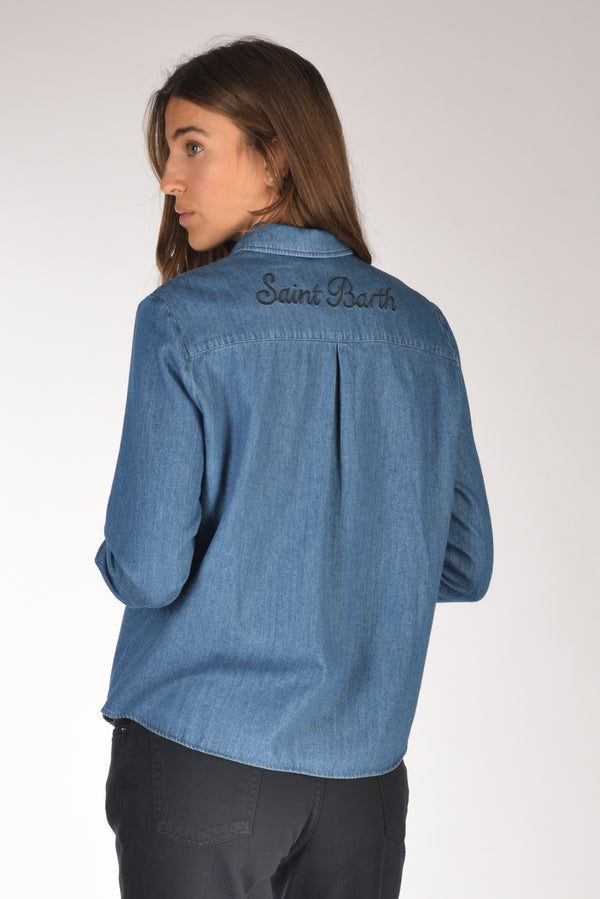 Mc2 Saint Barth Camicia Meredith Blu Donna