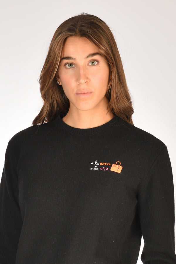 Mc2 Saint Barth Maglia New Queen Nero Donna