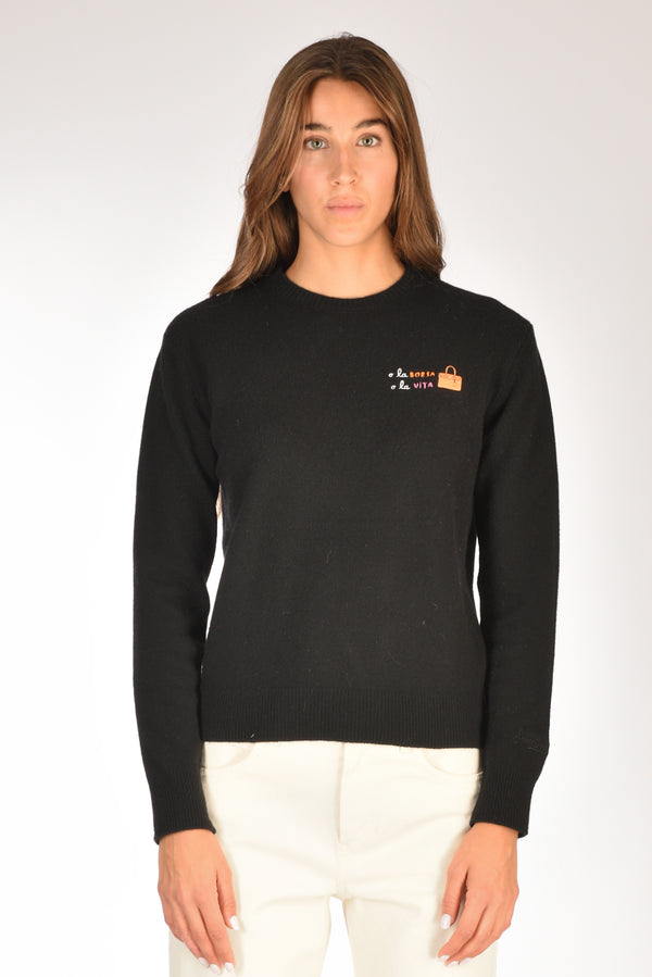 Mc2 Saint Barth Maglia New Queen Nero Donna-2
