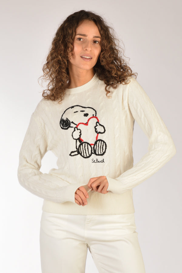 Mc2 Saint Barth Maglia New Queen Bianco Naturale Donna