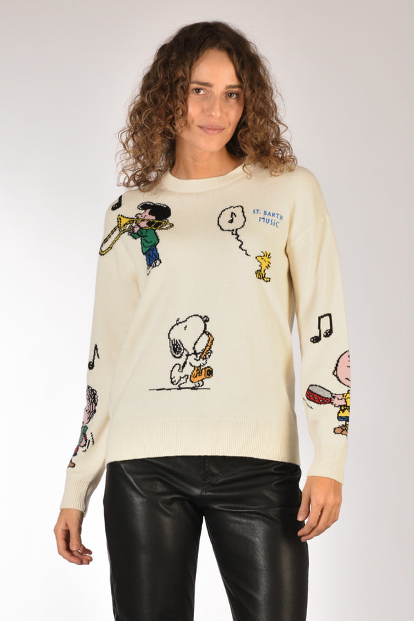 Mc2 Saint Barth Maglia Tessa Bianco Naturale Donna