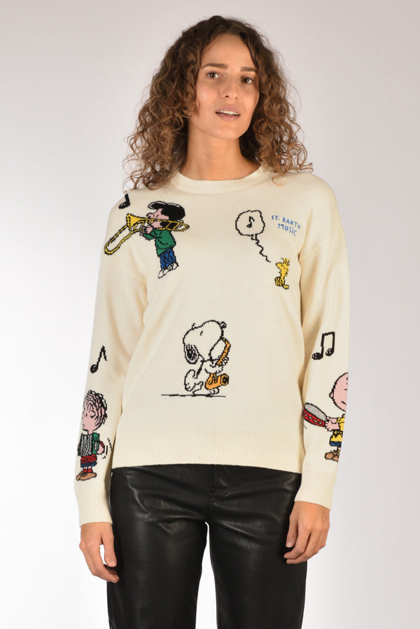 Mc2 Saint Barth Maglia Tessa Bianco Naturale Donna-2