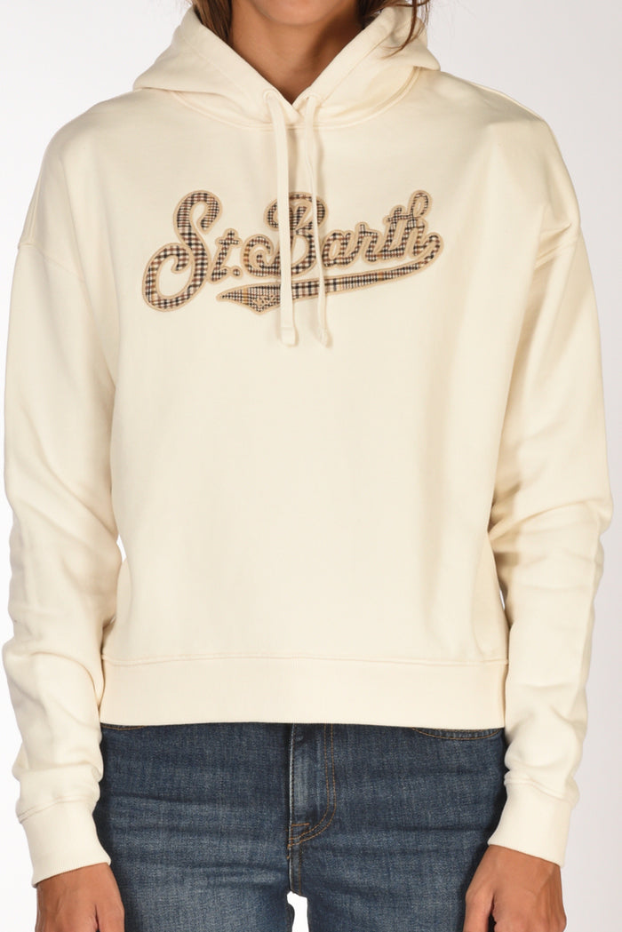 Mc2 Saint Barth Felpa Mindy Bianco/beige Donna - 3
