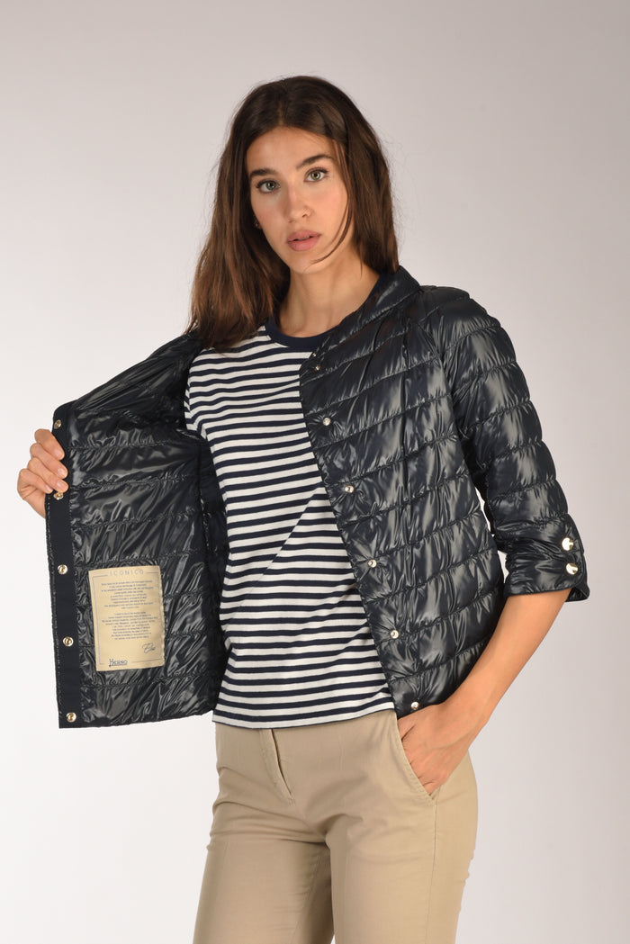 Herno Piumino Cappa Blu Donna - 6