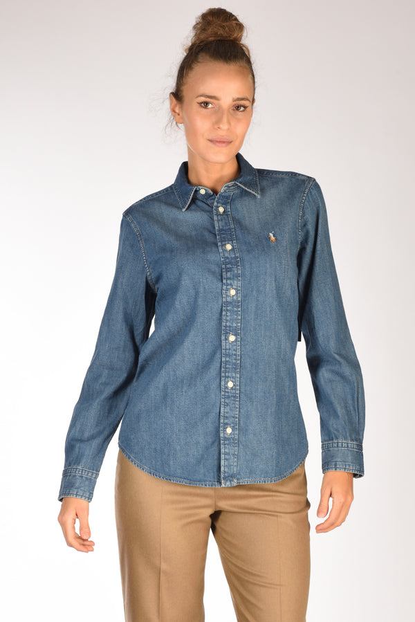 Polo Ralph Lauren Camicia Denim Blu Donna