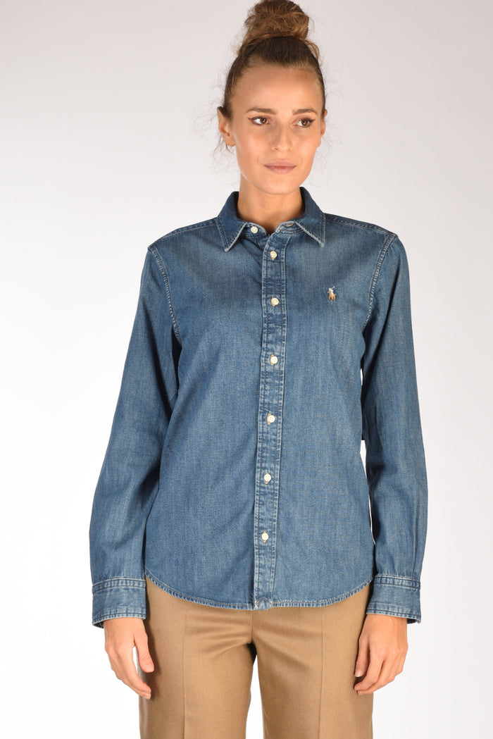 Polo Ralph Lauren Camicia Denim Blu Donna - 2