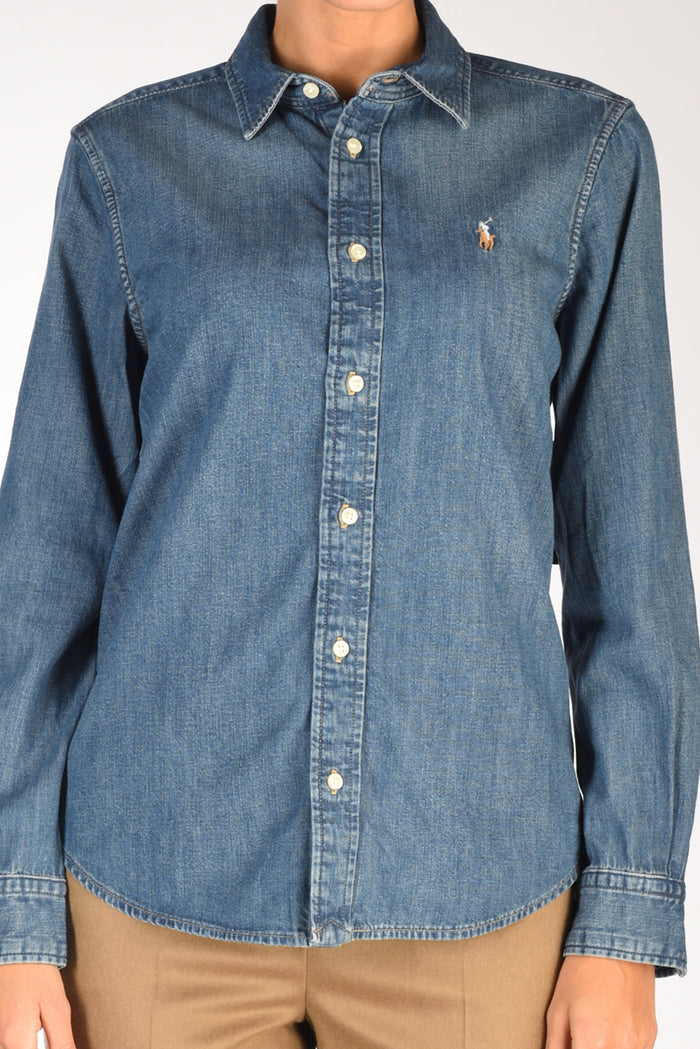 Polo Ralph Lauren Camicia Denim Blu Donna - 3