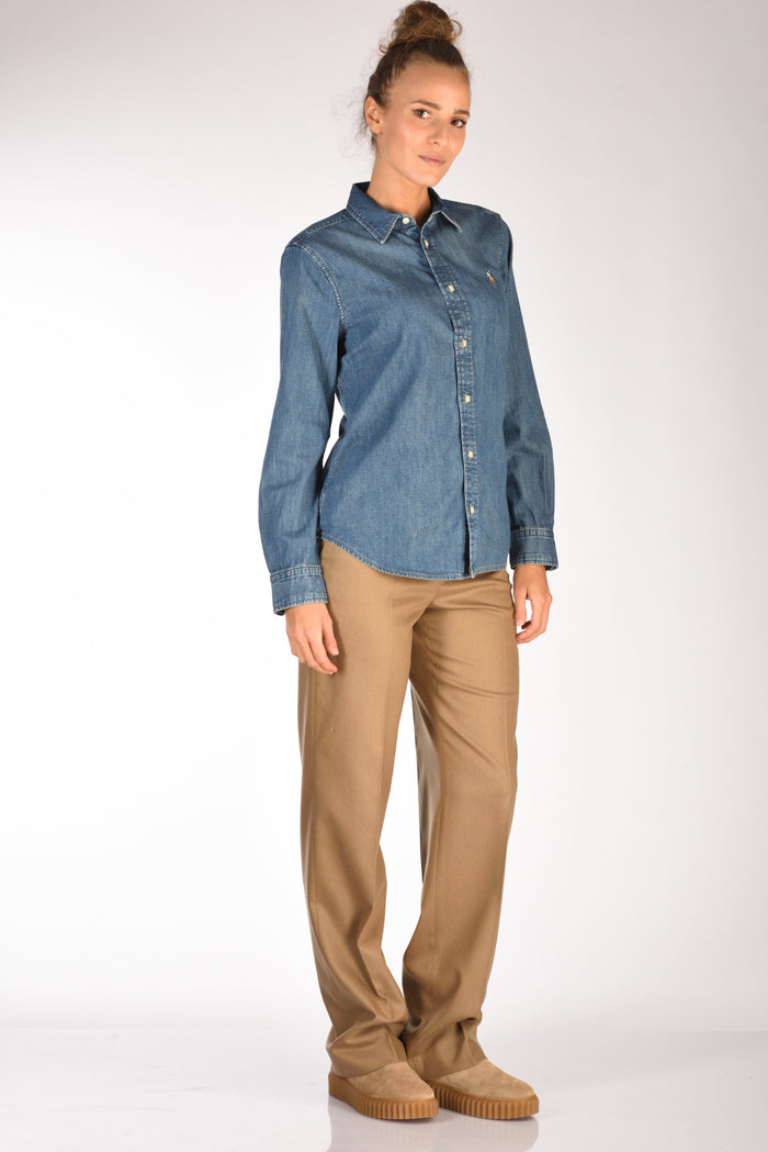 Polo Ralph Lauren Camicia Denim Blu Donna - 4