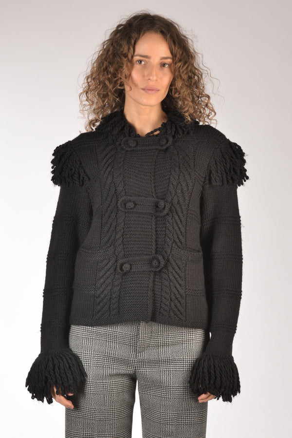 Polo Ralph Lauren Maglia Cardigan Nero Donna-2