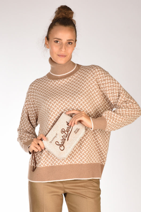 Mc2 Saint Barth Pochette Aline Beige/marrone Donna