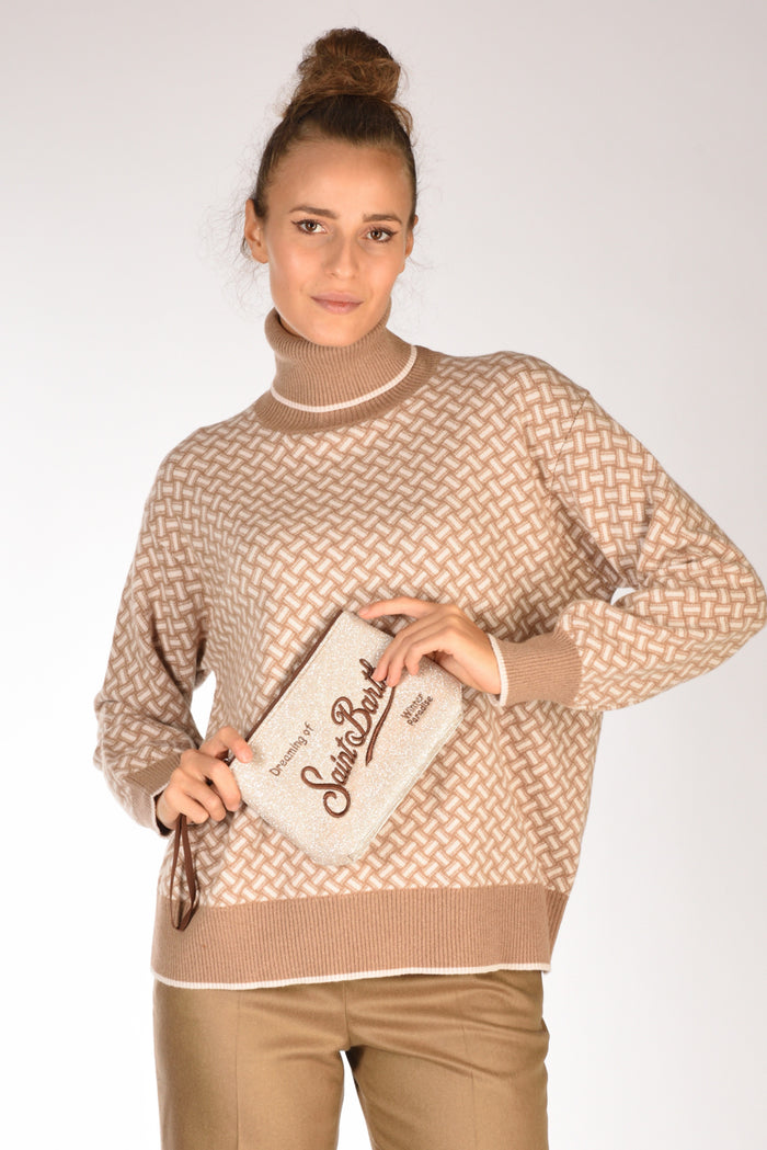 Mc2 Saint Barth Pochette Aline Beige/marrone Donna - 1