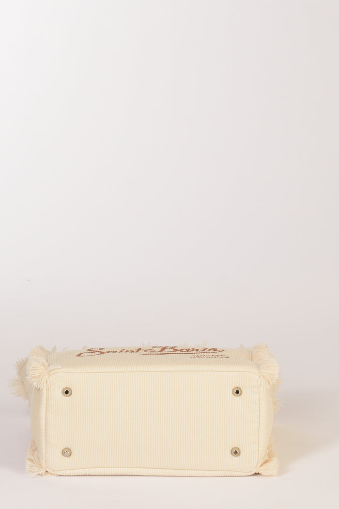 Mc2 Saint Barth Borsa Colette Bianco Naturale Donna - 6