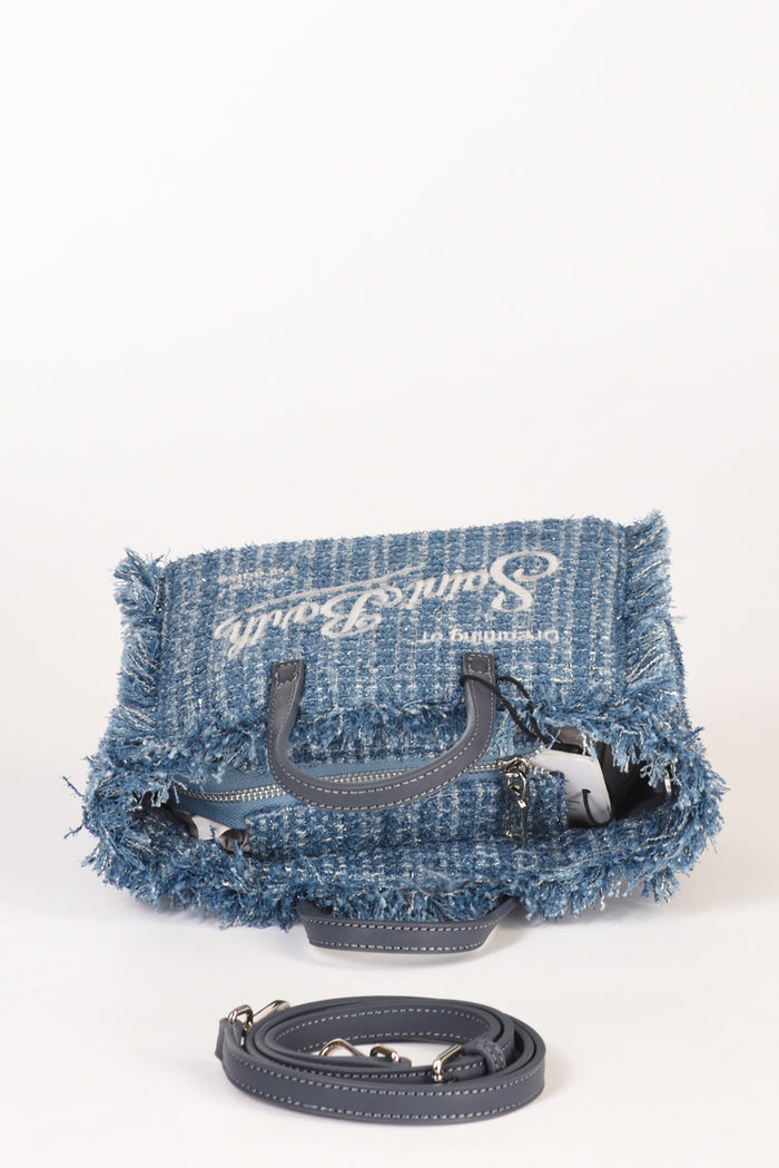 Mc2 Saint Barth Borsa Vanity Mini Azzurro Scuro Donna - 4