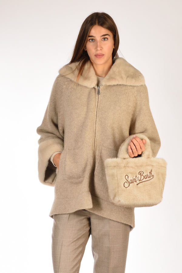 Mc2 Saint Barth Borsa Vanity Beige/marrone Donna