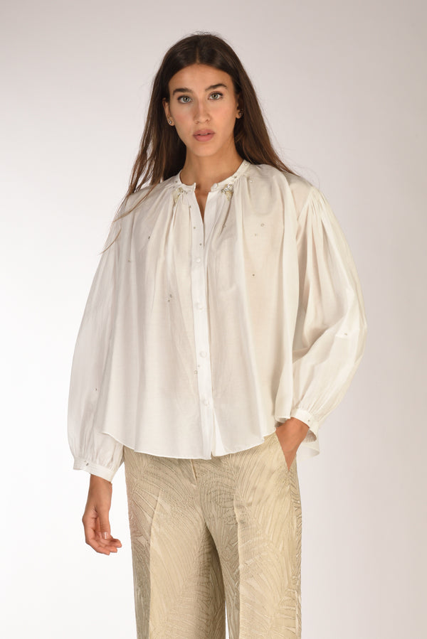 Forte Forte Camicia Ricamo Bianco Donna