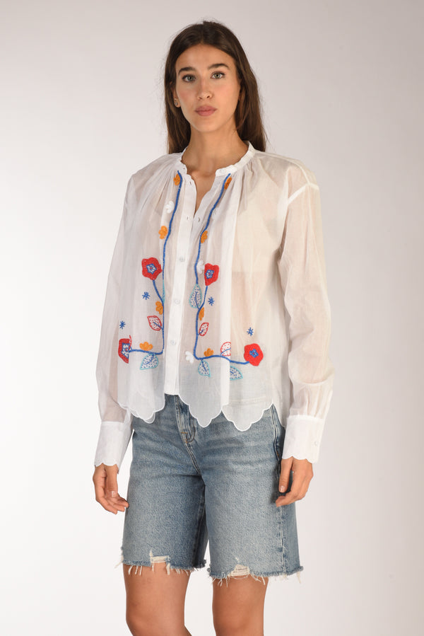 Forte Forte Camicia Perline Bianco/multicolor Donna