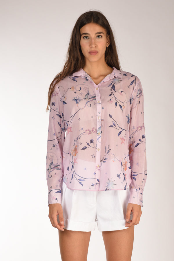 Forte Forte Camicia Stampa Viola Chiaro Donna-2