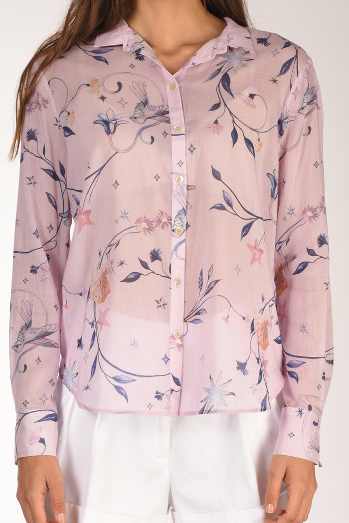 Forte Forte Camicia Stampa Viola Chiaro Donna - 3