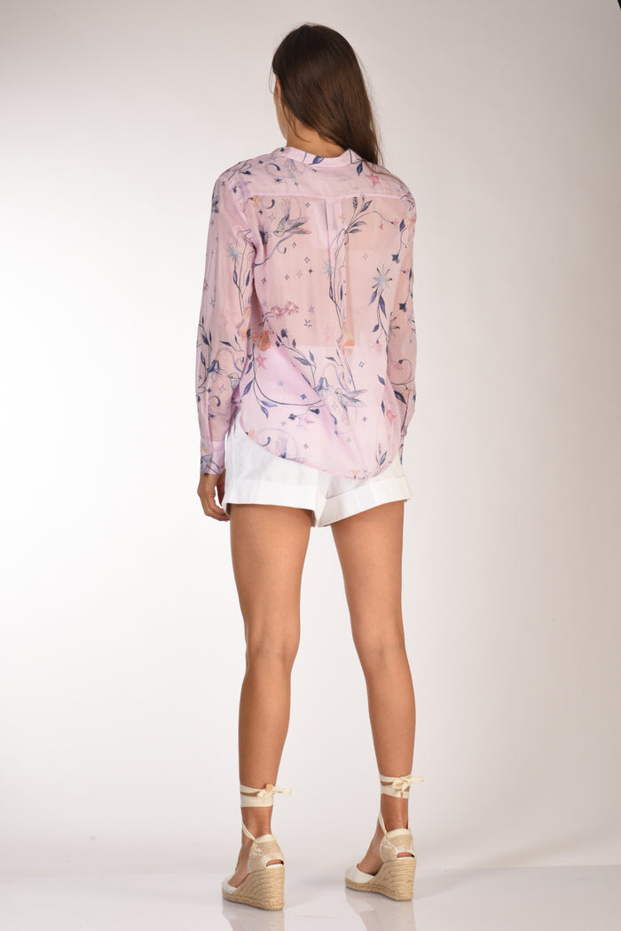 Forte Forte Camicia Stampa Viola Chiaro Donna - 5