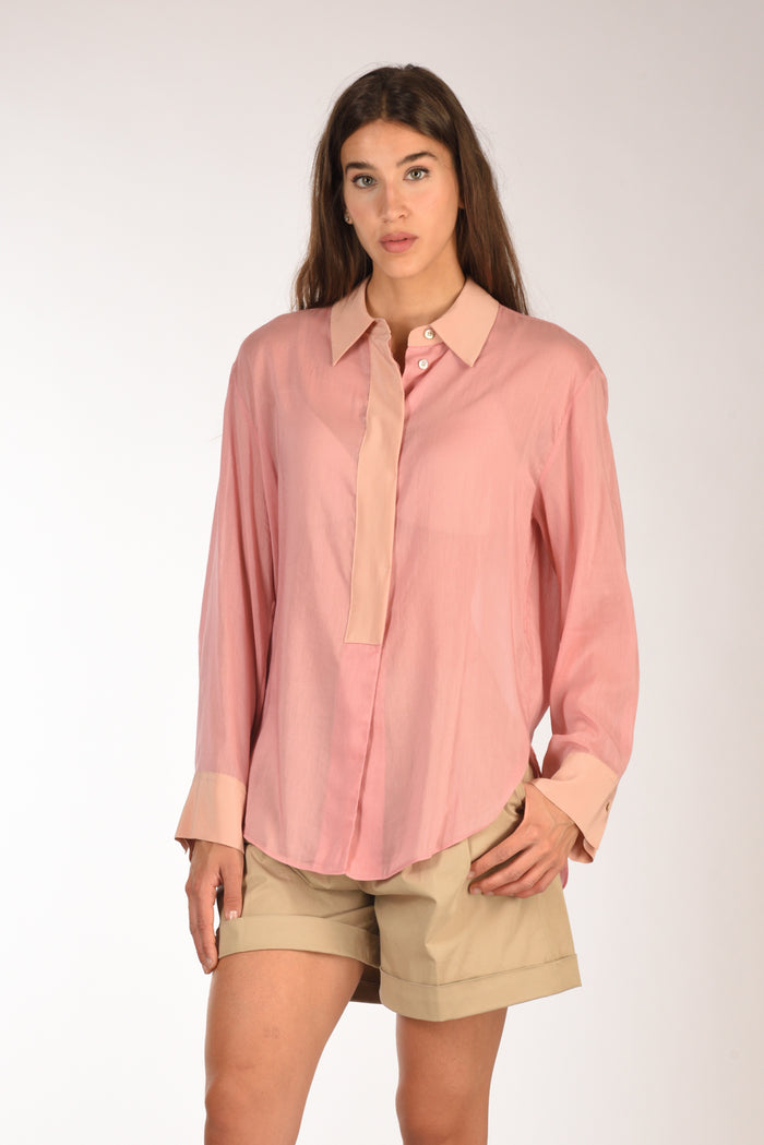 Forte Forte Camicia Voile Rosa Chiaro/scuro Donna - 1