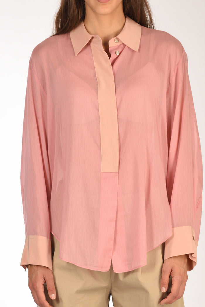 Forte Forte Camicia Voile Rosa Chiaro/scuro Donna - 3